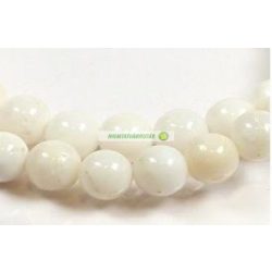 Ásványgyöngy gömb, 8 mm, Gyöngyház