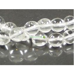 Ásványgyöngy gömb, 8 mm, Hegyikristály