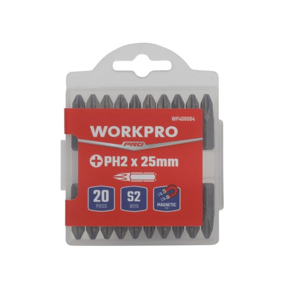 Csavarbehajtó bit 25mm PH2 20db/cs, Workpro