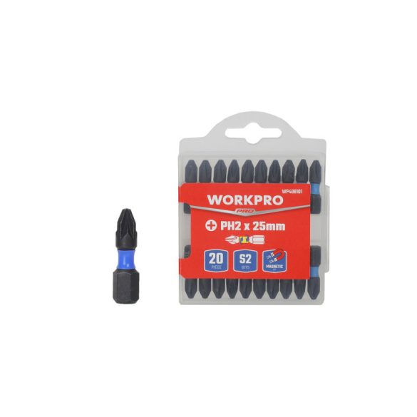 Csavarbehajtó bit impact 25mm PZ2 20db/cs, Workpro