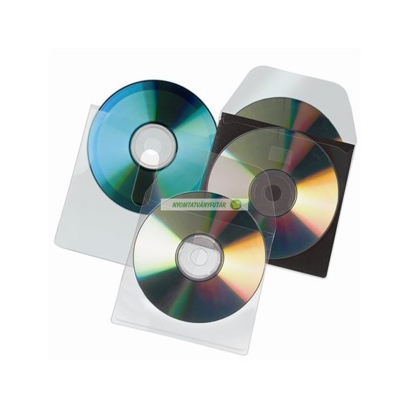 CD tartó zseb, kiszedő réssel, öntapadó, 127x127 mm, 3L