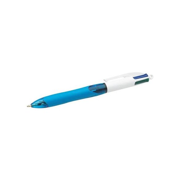 Golyóstoll, 0,32 mm, nyomógombos, négyszínű, BIC "4 Colours Grip Original"