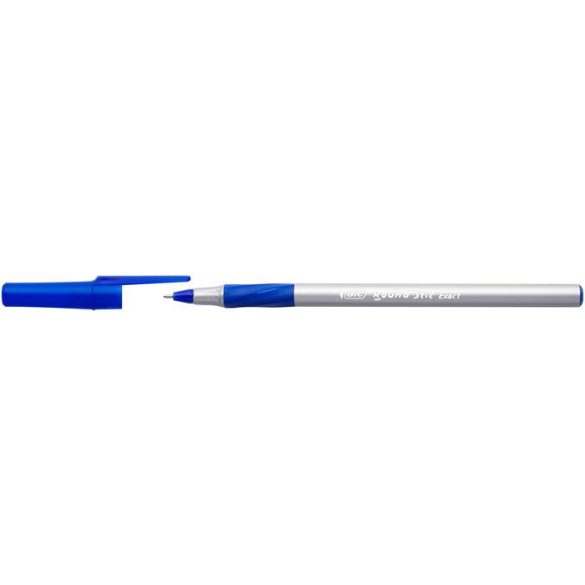 Golyóstoll, 0,28 mm, kupakos, BIC "Round Stic Exact", kék
