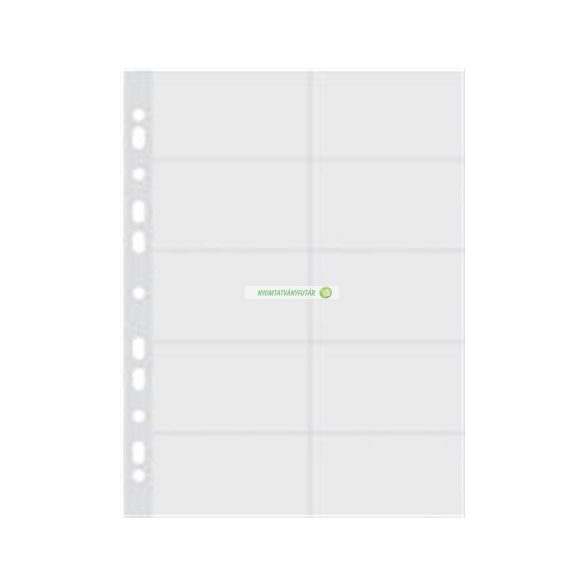 Névjegykártyatartó genotherm, lefűzhető, A4, 50 mikron, víztiszta, DONAU