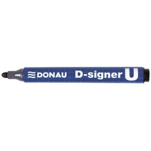 Alkoholos marker, 2-4 mm, kúpos, DONAU "D-signer U", fekete