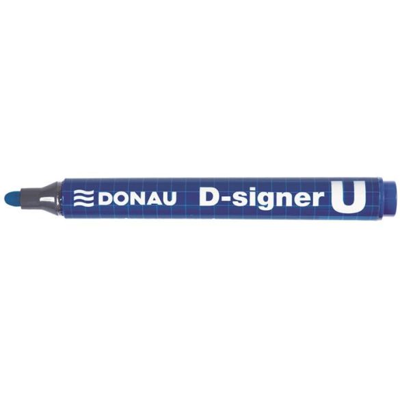 Alkoholos marker, 2-4 mm, kúpos, DONAU "D-signer U", kék