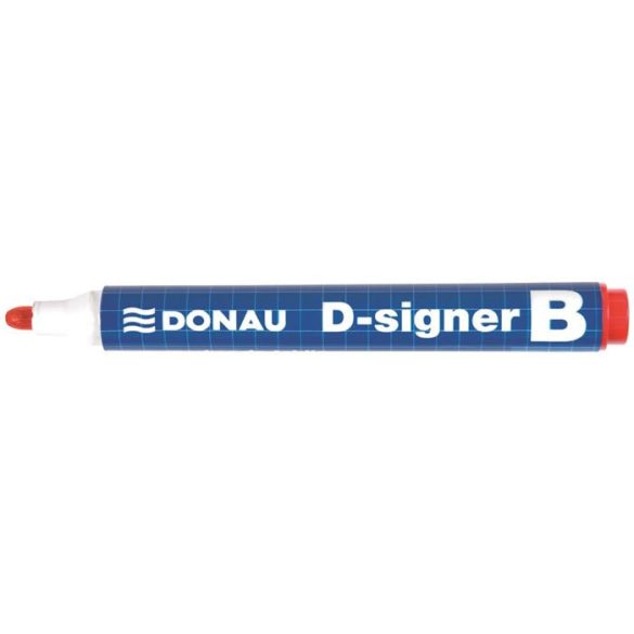 Táblamarker, 2-4 mm, kúpos, DONAU "D-signer B", piros
