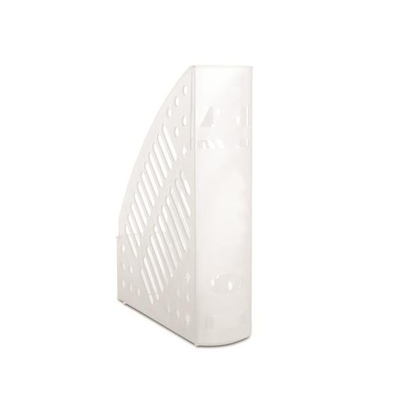 Iratpapucs, műanyag, 70 mm, DONAU, áttetsző fehér