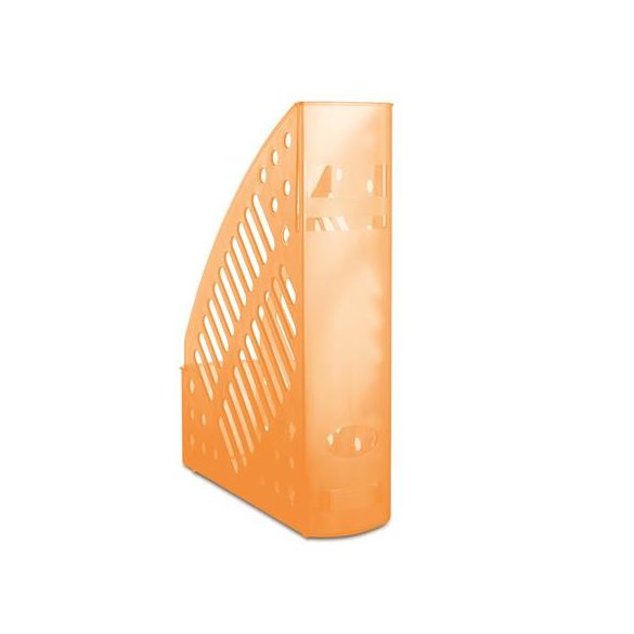 Iratpapucs, műanyag, 70 mm, DONAU, áttetsző narancs