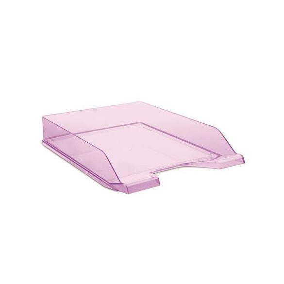 Irattálca, műanyag, DONAU, áttetsző lila