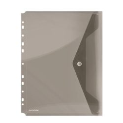   Irattartó tasak, A4, PP, patentos, lefűzhető, DONAU, füstszínű
