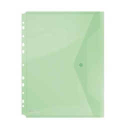   Irattartó tasak, A4, PP, patentos, lefűzhető, DONAU, zöld