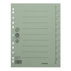 Regiszter, karton, A/4, DONAU, zöld