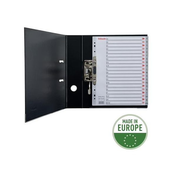 Regiszter, műanyag, A/4 Maxi, A-Z, ESSELTE, szürke