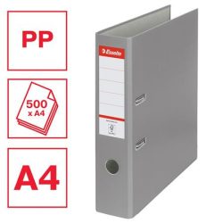   Iratrendező, 75 mm, A4, PP/karton, élvédő sínnel, ESSELTE "Economy", szürke