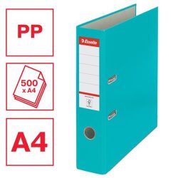   Iratrendező, 75 mm, A4, PP/karton, élvédő sínnel, ESSELTE "Economy", türkiz