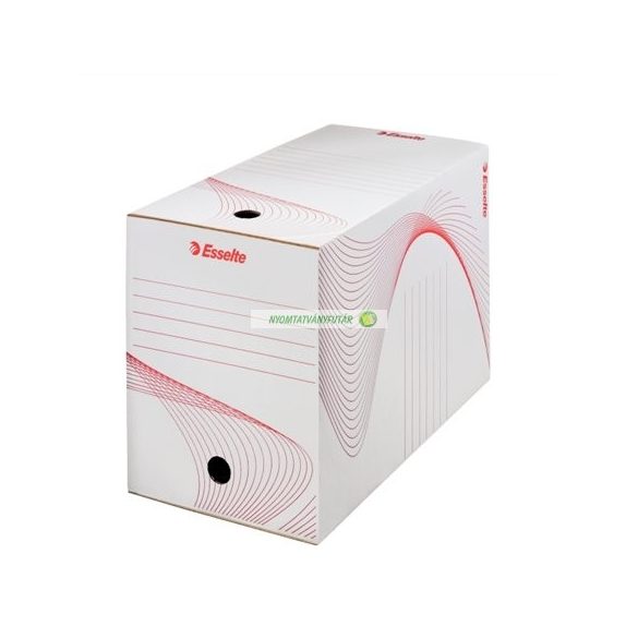 Archiváló doboz, A4, 200 mm, karton, ESSELTE "Standard", fehér