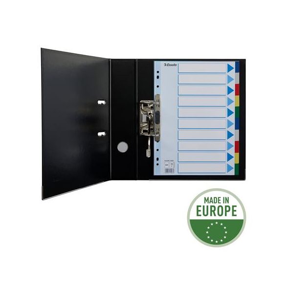 Regiszter, műanyag, A/4, 10 részes, ESSELTE