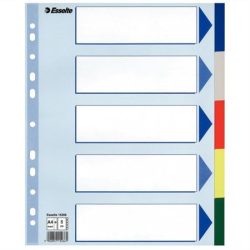 Regiszter, műanyag, A/4 Maxi, 5 részes, ESSELTE