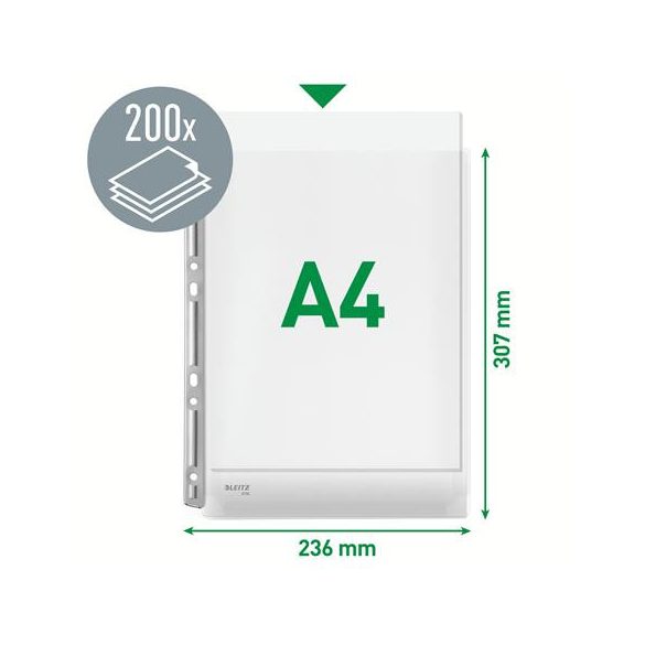 Katalógustartó genotherm, lefűzhető, A4, 170 mikron, narancsos felület, 20 mm, LEITZ "Jumbo Extra"