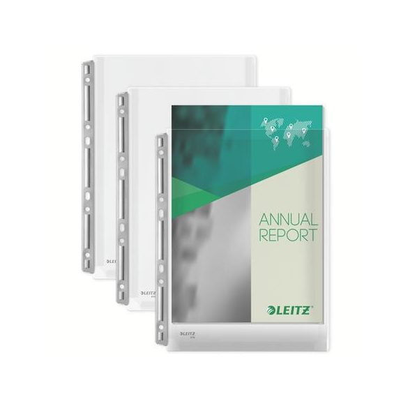 Katalógustartó genotherm, lefűzhető, A4, 170 mikron, narancsos felület, 20 mm, LEITZ "Jumbo Extra"