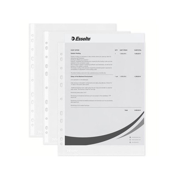 Genotherm, lefűzhető, A/4, 35 mikron, narancsos felület, ESSELTE "Standard"