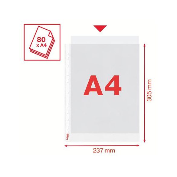 Genotherm, lefűzhető, A/4 maxi, 120 mikron, narancsos felület, ESSELTE "Maxi"