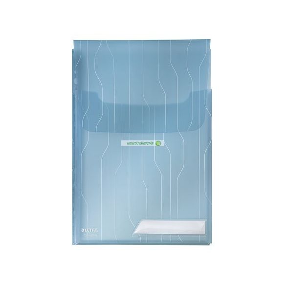 Genotherm, lefűzhető, A4, 200 mikron, füllel, LEITZ "CombiFile Jumbo", kék