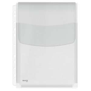 Genotherm, lefűzhető, A4, 170 mikron, narancsos felület, 20 mm, behajtható fül, LEITZ "Jumbo"