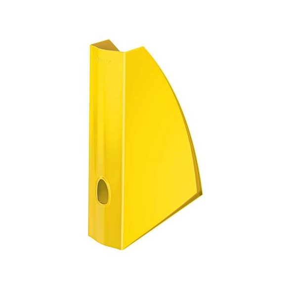 Iratpapucs, műanyag, 60 mm, elöl nyitott, LEITZ "Wow", sárga
