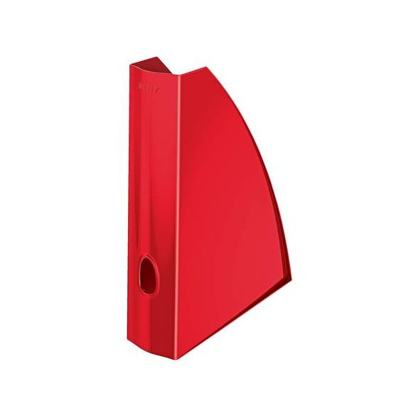 Iratpapucs, műanyag, 60 mm, elöl nyitott, LEITZ "Wow", piros