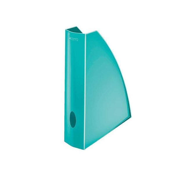 Iratpapucs, műanyag, 60 mm, elöl nyitott, LEITZ "Wow", jégkék