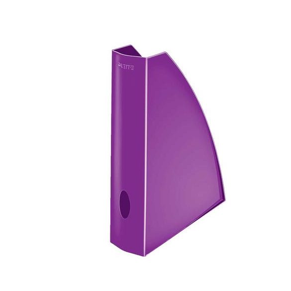 Iratpapucs, műanyag, 60 mm, elöl nyitott, LEITZ "Wow", lila