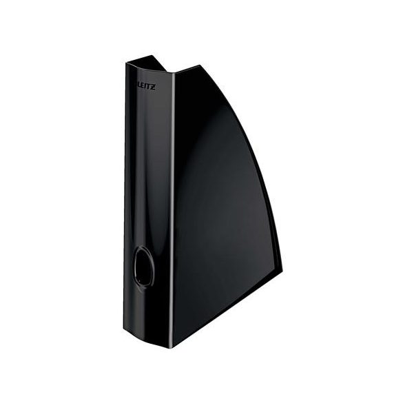 Iratpapucs, műanyag, 60 mm, elöl nyitott, LEITZ "Wow", fekete
