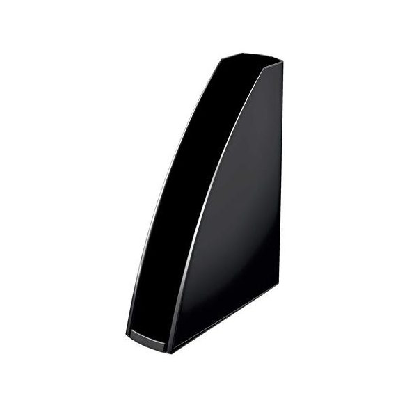 Iratpapucs, műanyag, 60 mm, elöl nyitott, LEITZ "Wow", fekete