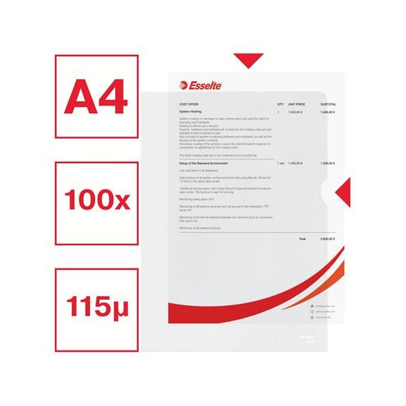 Genotherm, "L", A/4, 115 mikron, narancsos felület, ESSELTE "Standard"