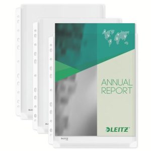 Genotherm, lefűzhető, A/4, 170 mikron, narancsos felület, 20 mm, LEITZ "Jumbo"