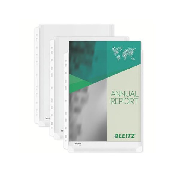 Genotherm, lefűzhető, A/4, 170 mikron, narancsos felület, 20 mm, LEITZ "Jumbo"