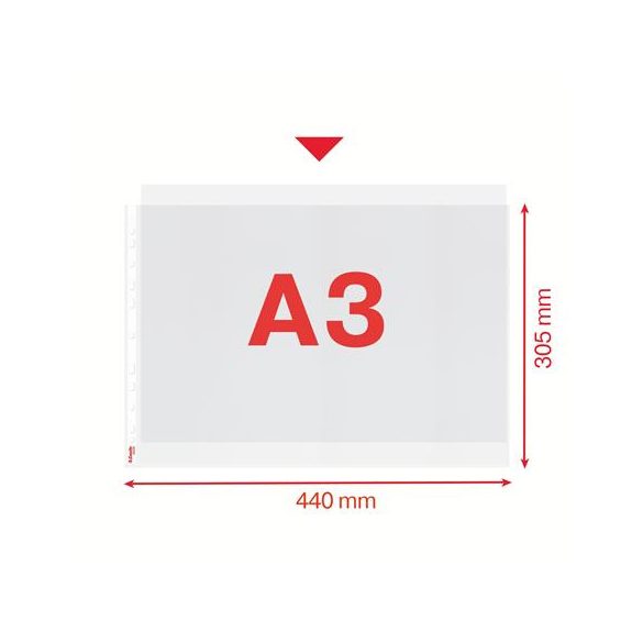 Genotherm, lefűzhető, A3, 75 mikron, narancsos felület, fekvő, ESSELTE