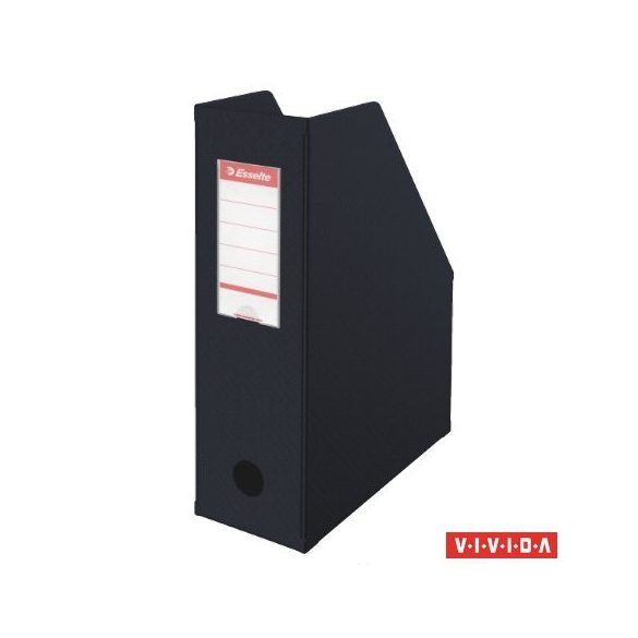 Iratpapucs, PVC/karton, 100 mm, összehajtható, ESSELTE, Vivida fekete