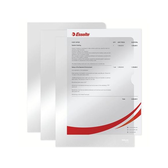 Genotherm, "L", A4, 105 mikron, víztiszta felület, ESSELTE "Luxus"