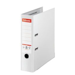   Iratrendező, 80 mm, A/4, PP, élvédő sínnel, ESSELTE "Standard Plus", Vivida fehér
