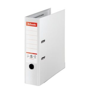 Iratrendező, 80 mm, A/4, PP, élvédő sínnel, ESSELTE "Standard Plus", Vivida fehér