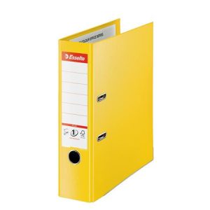 Iratrendező, 80 mm, A/4, PP, élvédő sínnel, ESSELTE "Standard Plus", Vivida sárga