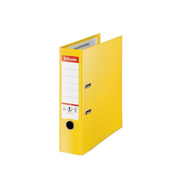 Iratrendező, 80 mm, A/4, PP, élvédő sínnel, ESSELTE "Standard Plus", Vivida sárga