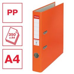   Iratrendező, 50 mm, A4, PP/karton, élvédő sínnel, ESSELTE "Economy", narancssárga