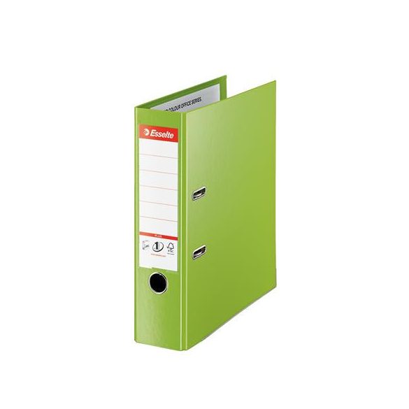 Iratrendező, 80 mm, A/4, PP, élvédő sínnel, ESSELTE "Standard Plus", Vivida zöld