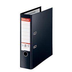   Iratrendező, 80 mm, A/4, PP, élvédő sínnel, ESSELTE "Standard Plus", Vivida fekete