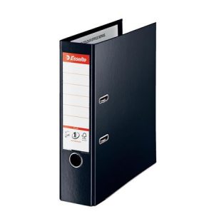 Iratrendező, 80 mm, A/4, PP, élvédő sínnel, ESSELTE "Standard Plus", Vivida fekete