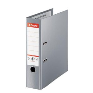 Iratrendező, 80 mm, A/4, PP, élvédő sínnel, ESSELTE "Standard Plus", szürke